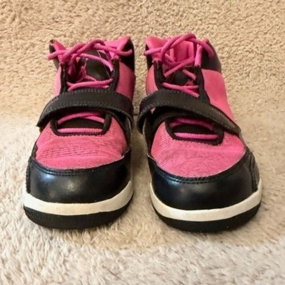 Nike Jordan Flight 45 High Kids Shoes Sneakers Pink Black 618060-605 Girls 2.5Y